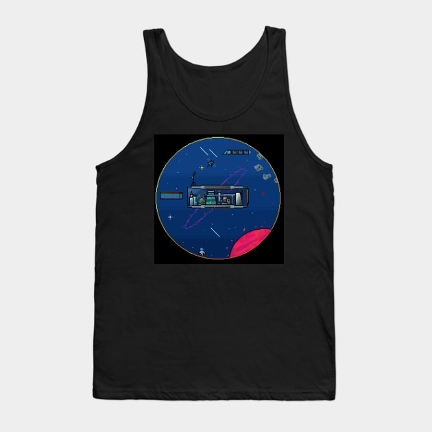 Saturn City Tank Top by The Pixil